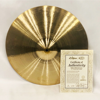 Zildjian 400th Anniversary Limited Edition Vault Cymbal 15" (965g) 2/200【大決算セール!!】