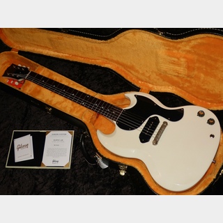 Gibson Custom Shop Murphy Lab 1963 SG Junior Lightning Bar Ultra Light Aged PSL : Polaris White