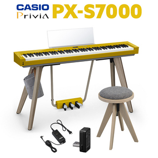 Casio PX-S7000 HM ハーモニアスマスタード 電子ピアノ 88鍵盤 専用スツールセット 【配送設置無料・代引不可】