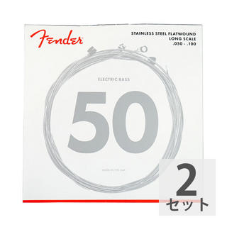 Fender フェンダー Bass Strings Stainless Steel Flatwound 9050ML 50-100 エレキベース弦×2セット