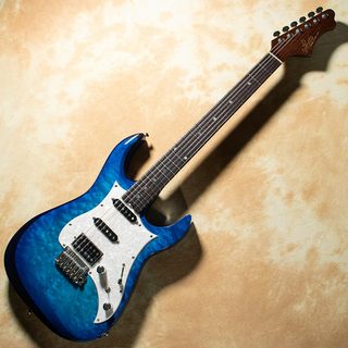 infinite Trad Fullsize Dinky ST Lami Quilt Maple/Wenge Neck Bora Bora Blue Burst