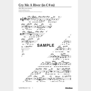 楽譜 Cry Me A River（in C#m）