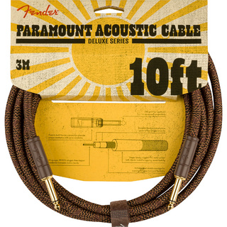 FenderParamount 10' Acoustic Instrument Cable Brown ケーブル