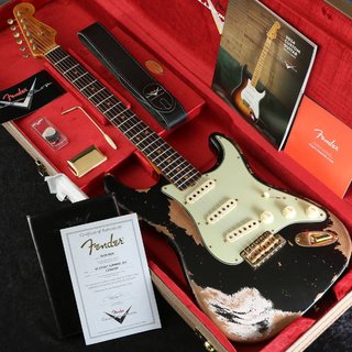 Fender Custom Shop Custom Built 1963 Stratocaster Super Heavey Relic Gold HardWare Aged Black【御茶ノ水本店】