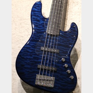 T's Guitars JB-5st 5A Quilted Maple Top / Swamp Ash -Trans Blue-【極杢】【アクリルPG付属】
