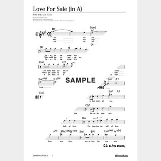 楽譜 Love For Sale（in A）