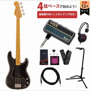 Fender J Precision Bass Maple FB Black Gold VOXヘッドホンアンプ付属エレキベース初心者セットR【WEBSHOP】