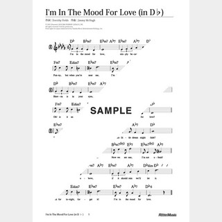 楽譜 I’m In The Mood For Love（in D♭）