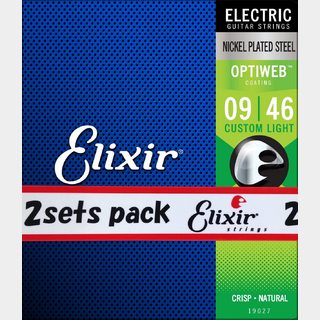 Elixir OPTIWEB CUSTOM LIGHT #19027 2pack【09-46/エレキギター弦/2個セット】