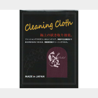LIVE LINEOrchid Cleaning Cloth アコギ猫 ワインレッド OCC18A-WN【クリーニングクロス】【ねこ柄】