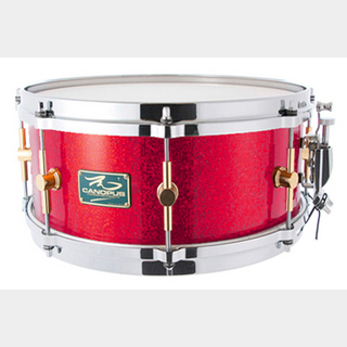 canopus The Maple 6.5x13 Snare Drum Red Spkl