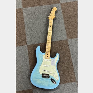 Fender 2024 Collection Made in Japan Hybrid II Stratocaster, Maple Fingerboard, Flame Celeste Blue