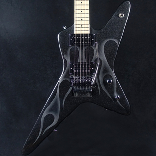 KRAMER Tracii Guns "Gunstar" Voyager Black Metallic and Silver Ghost Flames