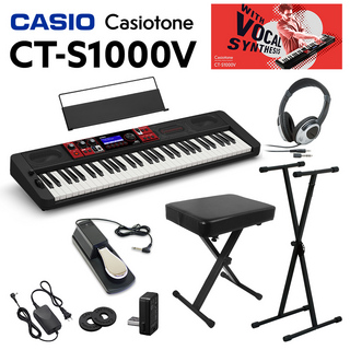 CasioCT-S1000V 61鍵盤 スタンド・イス・ヘッドホン・ペダルセット