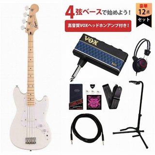 Squier by Fender Sonic Bronco Bass Maple FB White PG Arctic White VOXヘッドホンアンプ3付属エレキベース初心者セットR【