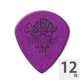 Jim Dunlop 472RH3 TORTEX JAZZ III Sharp Purple 1.14mm ギターピック×12枚