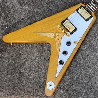 Epiphone Inspired by Gibson Custom 1958 Korina Flying V White Pickguard