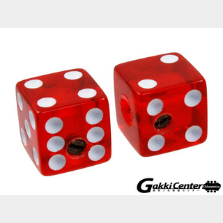 ALLPARTS Set of 2 Unmatched Dice Knobs,Red Transparent/5117