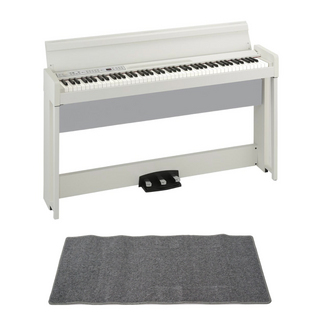 KORG コルグ C1 AIR WH 電子ピアノ ピアノマット(グレイ)付きセット