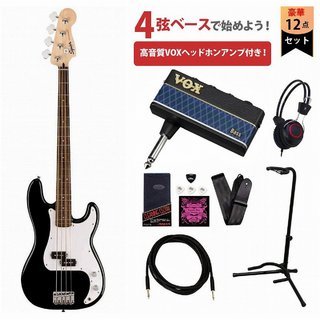 Squier by Fender Sonic Precision Bass Laurel FB White PG Black VOXヘッドホンアンプ3付属エレキベース初心者セットR【WEB