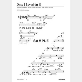 楽譜Once I Loved（移調バージョン in E）