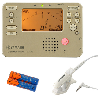 YAMAHA TDM-710GL ＆ TM-40IV 単4乾電池付 吹奏楽 管楽器 オーケストラ チューナー メトロノーム ＆ マイクセット