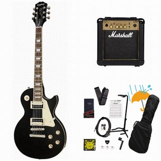 EpiphoneLes Paul Classic Ebony レスポール エレキギター Marshall MG10アンプ付属エレキギター初心者セットR【WEB