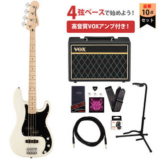 Squier by Fender Affinity Precision Bass PJ Maple FB Black PG Olympic White VOXアンプ付属エレキベース初心者セット【WE