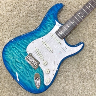 Fender 2024 Collection Made in Japan Hybrid II Stratocaster Rosewood Fingerboard / Quilt Aquamarine