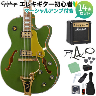 Epiphone Emperor Swingster Forest Green Metaric 初心者14点セット マーシャルアンプ付