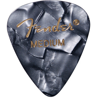 Fender Premium Celluloid 351 Shape Picks Medium Black Moto 12-Pack