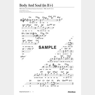 楽譜 Body And Soul（in B♭）