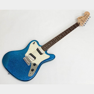 Squier by Fender Paranormal Super-Sonic Laurel Fingerboard Pearloid Pickguard Blue Sparkle 