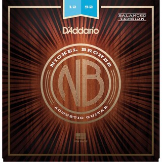 D'Addario Nickel Bronze Wound Acoustic Guitar Strings [NB1252BT/Light， 12-52]