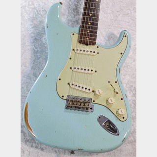 Fender Custom Shop 1960 Stratocaster Relic Daphne Blue Flamemaple & Madagascar Rose Neck "JC Stamp"【3.68kg/2000年】