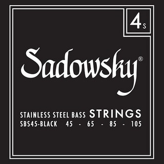 SadowskySBS45 Black Label Bass String Set, Stainless Steel - 4-String, 045-105