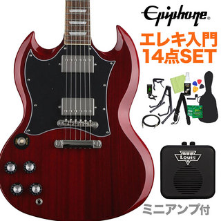 Epiphone SG Standard Left Handed Lefty Heritage Cherry エレキギター 初心者14点セット ミニアンプ付き
