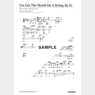 楽譜 I’ve Got The World On A String（in G）