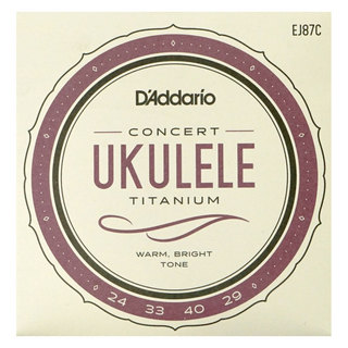 D'Addario ダダリオ EJ87C Titanium Ukulele コンサートウクレレ用セット弦×3SET
