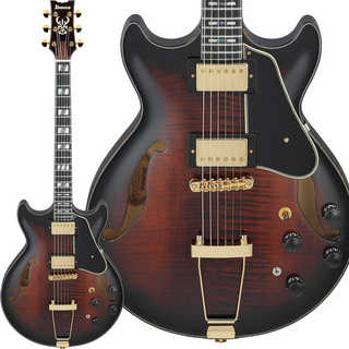 Ibanez AMH100FM DVS (Dark Violin Sunburst) フルアコギター