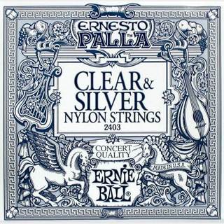 ERNIE BALL Ernesto Palla Nylon Classical #2403 Clear & Silver 28-42 【WEBSHOP】
