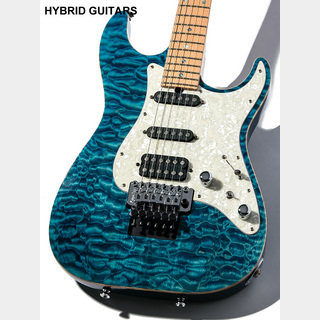 T's Guitars DST-Classic Droptop with Floyd Rose Quilt Trans Blue