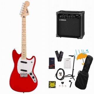 Squier by Fender Sonic Mustang Maple FB WH PG Torino Red YAMAHA GA15IIアンプ付属初心者セットR【WEBSHOP】