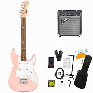 Squier by Fender Mini Stratocaster Laurel Fingerboard Shell Pink 　ミニエレキギター Fender 10Wアンプ付属エレキギター