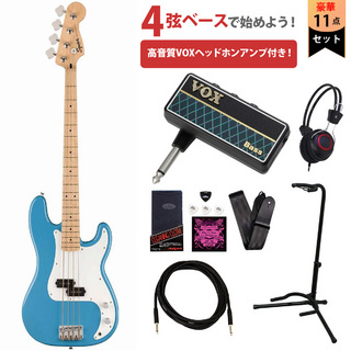 Squier by FenderSonic Precision Bass Maple Fingerboard White Pickguard California Blue VOXヘッドホンアンプ付属エレキ
