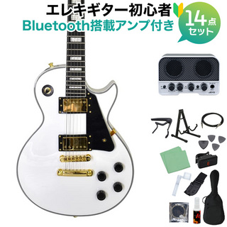 Photogenic LP-300C WH エレキギター初心者14点セット 【Bluetooth搭載ミニアンプ付き】