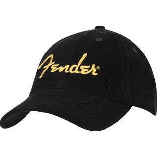 Fender FENDER GOLD SPAGHETTI LOGO CORDUROY BASEBALL HAT(#717669720162)