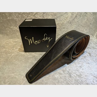 moodyMOODY STRAP 2.5" SUEDE BACKED GUITAR STRAP - BLACK/TOBACCO