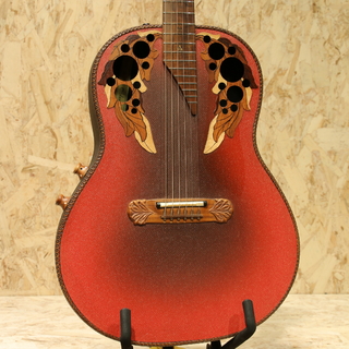 赤いアコースティックギター フラワー柄 K.Yairi 90th Anniversary Limited Modelシリーズ