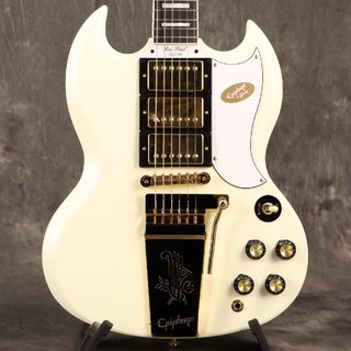 Epiphone Inspired by Gibson Custom 1963 Les Paul SG Custom with Maestro Vibrola Classic White [S/N 2407152854